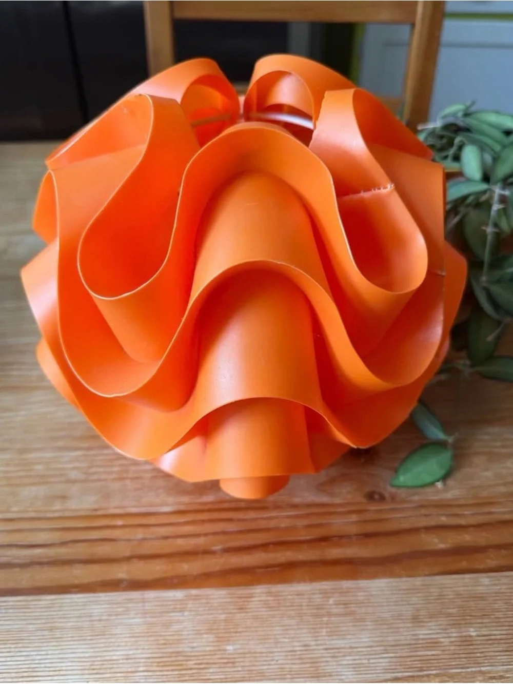 Vintage MCM Wavy Swag Pendant Lamp Shade